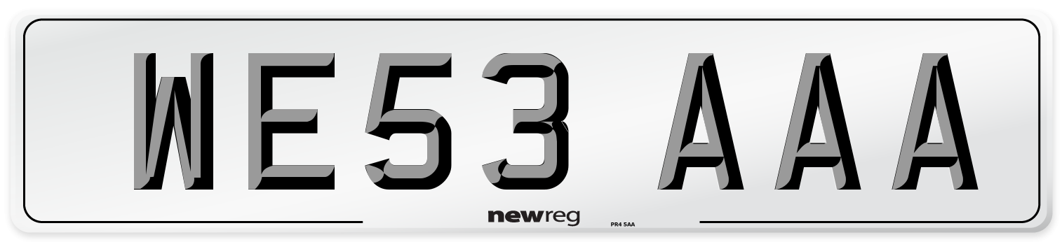 WE53 AAA Number Plate from New Reg